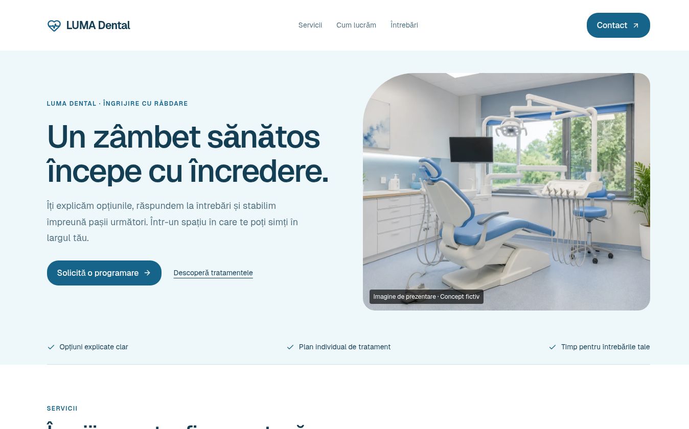 LUMA Dental website preview